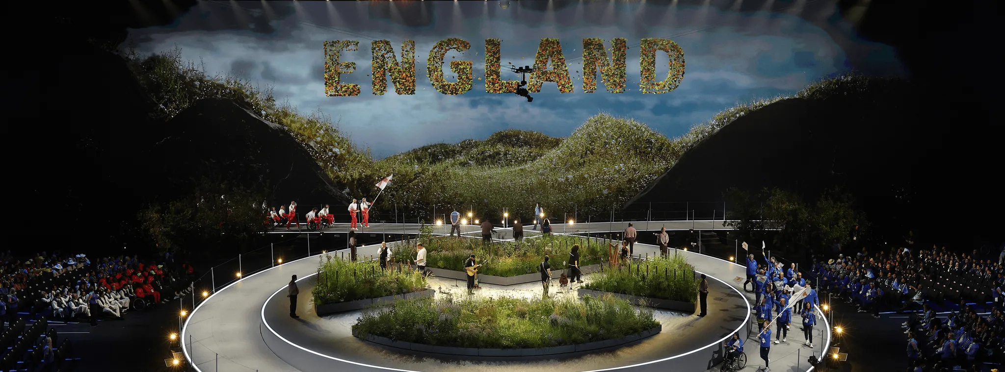 Team England banner with Lights