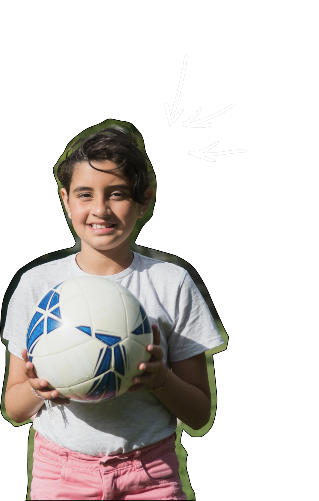 Young person with soccer ball
